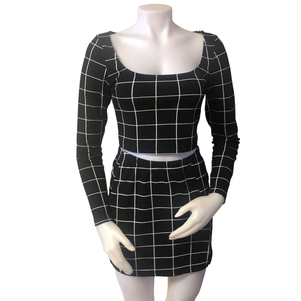 Shein Crop Top and Skirt Set